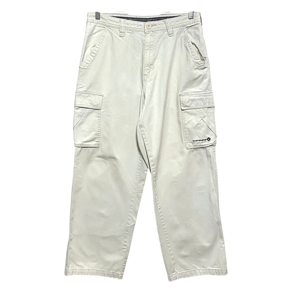 Transnine Baggy Cargo Pants Mens 31x30 Wide Leg Skater Y2K Grunge Gorpcore 90s